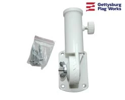Flagpole Bracket 13 Position - White Nylon Plastic -Flags and Banners Store dscn7585