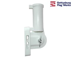Flagpole Bracket 13 Position - White Nylon Plastic -Flags and Banners Store dscn7587