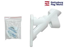 Aluminum Flag Bracket - 2 Position White -Flags and Banners Store dscn7601
