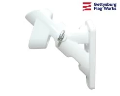 Aluminum Flag Bracket - 2 Position White