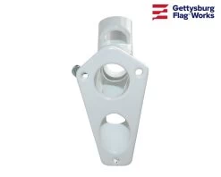 Aluminum Flag Bracket - 2 Position White -Flags and Banners Store dscn7606