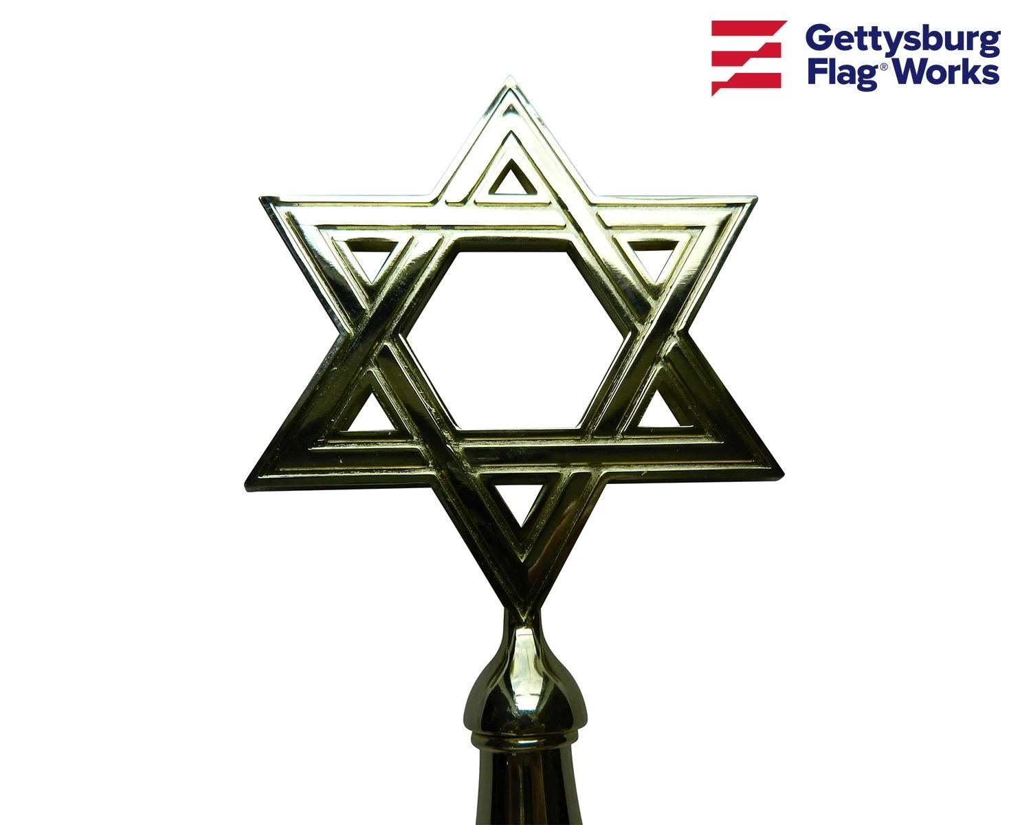 Star Of David Gold Finial 3 Star Of David Gold Finial - Image 3