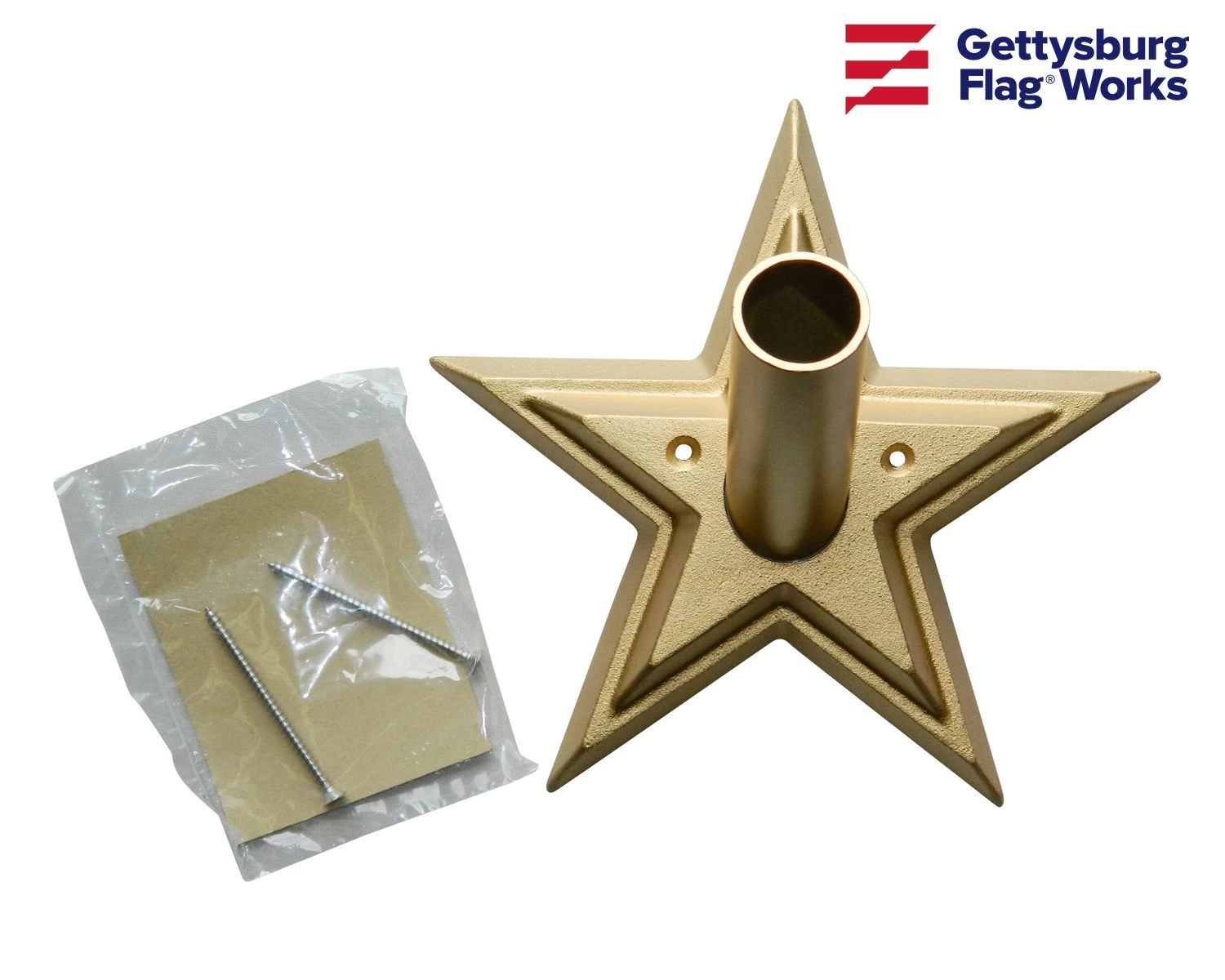 Gold Star Flagpole Bracket 2 Gold Star Flagpole Bracket - Image 2