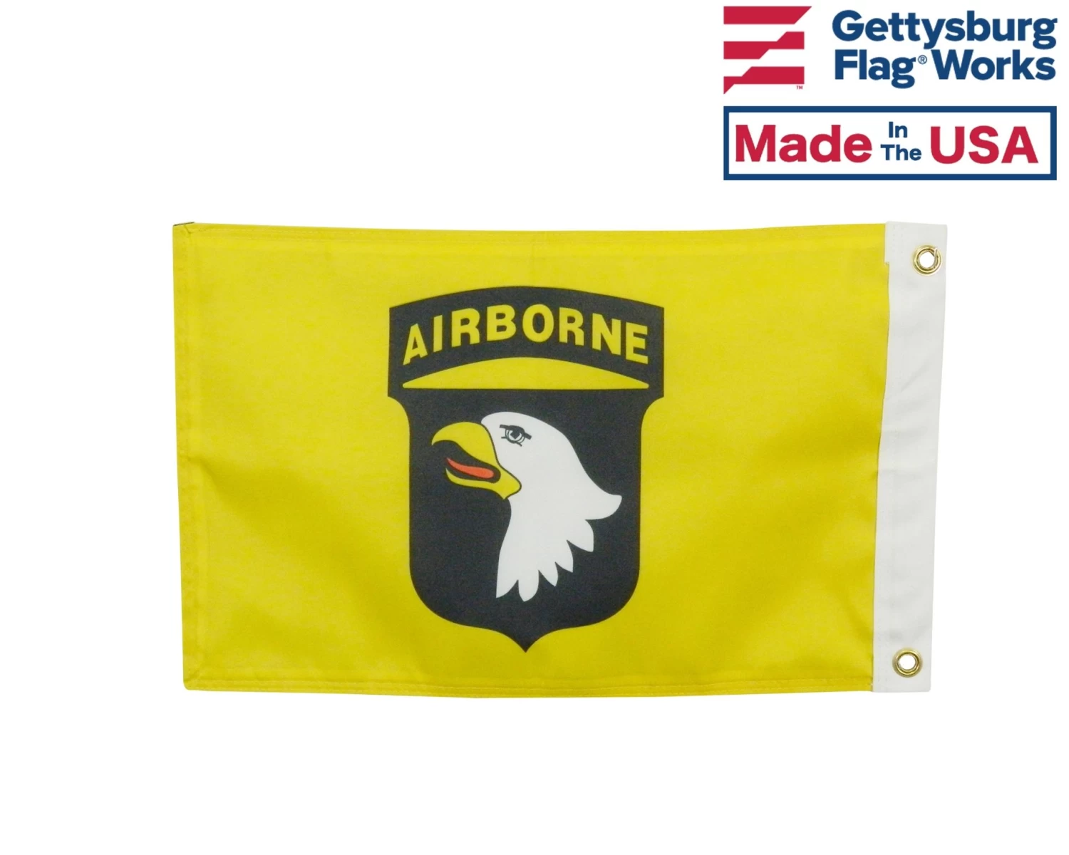12x18" 101st Airborne (Yellow) Boat Flag 2 12x18" 101st Airborne (Yellow) Boat Flag - Image 2