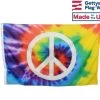 Tie Dye Peace Sign Flag - 3x5'