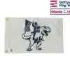Honest Abe On A T-Rex - Double Sided Boat Flag - 12x18"