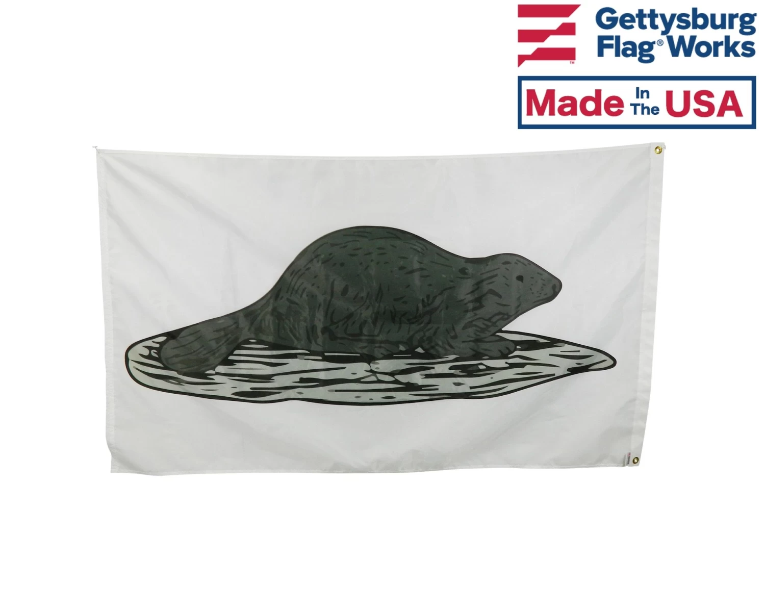 Original New York State Black Beaver Flag Of 1775 2 Original New York State Black Beaver Flag Of 1775 - Image 2