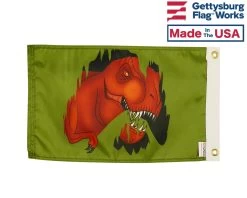 T-Rex Dinosaur Flag - Cretaceous Tyrannosaurus Rex - Choose Options -Flags and Banners Store dscn9893