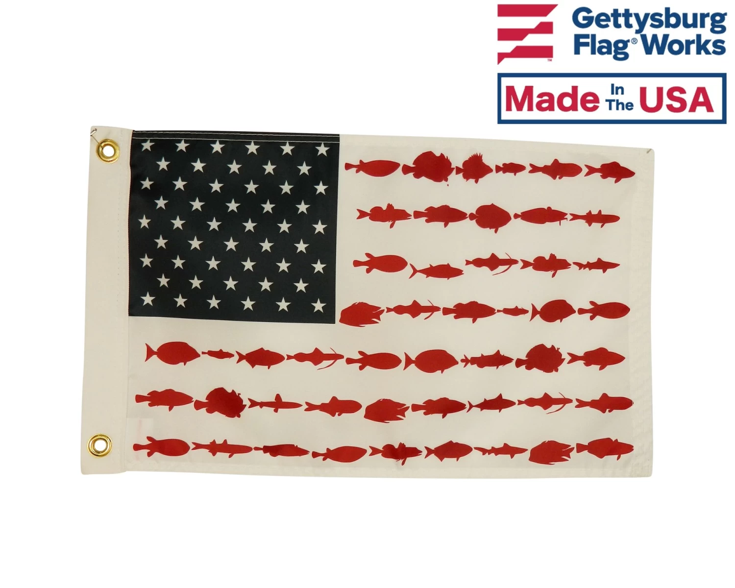 American Fisherman Boat Flag-12x18" 1 American Fisherman Boat Flag-12x18"