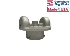 Cap Style Stationary Flagpole Truck With Double Pulley