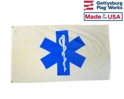 EMS Star Of Life Flag - 3x5'