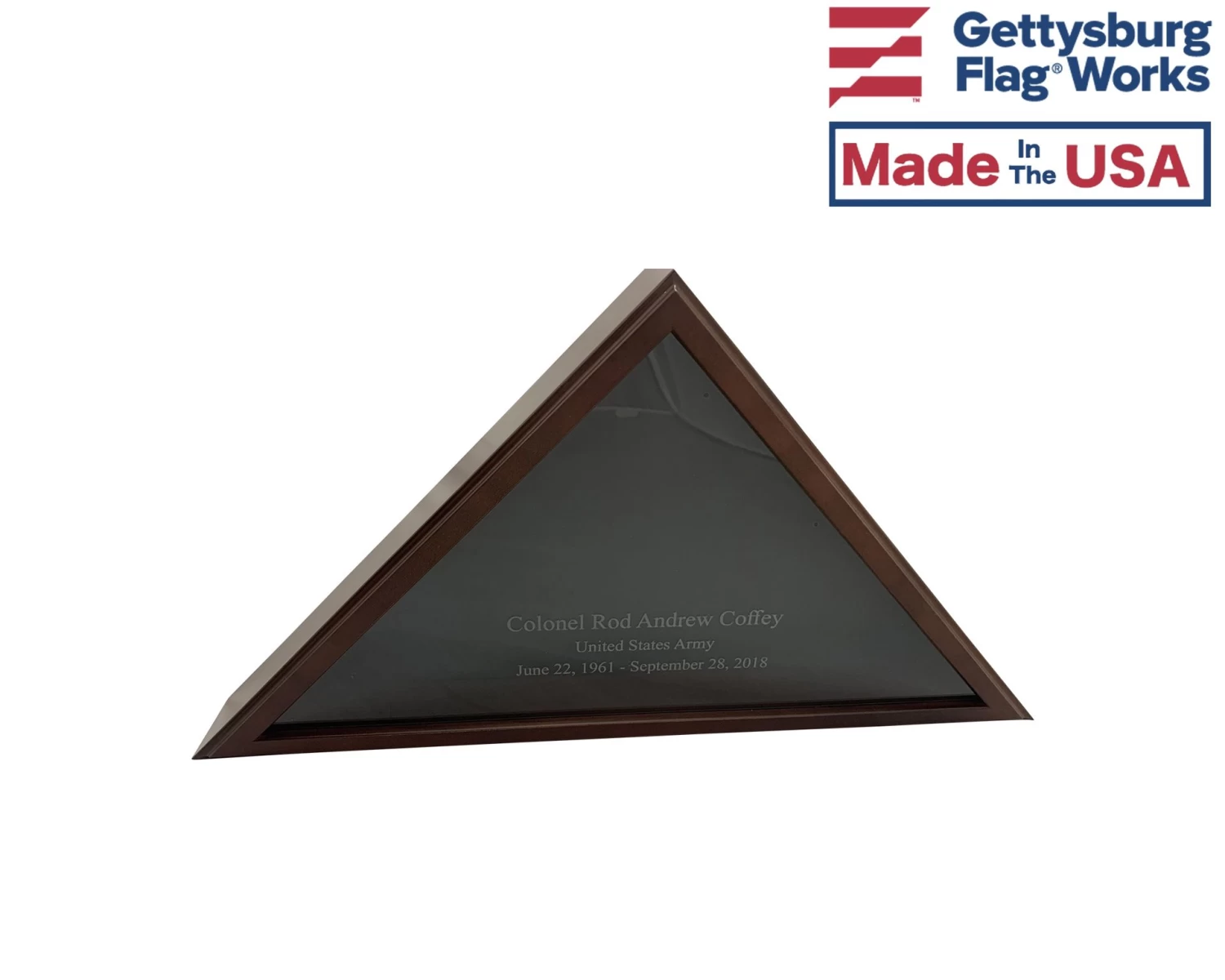 Engraved Memorial Flag Case - "Veteran Engraved" 11 Engraved Memorial Flag Case - "Veteran Engraved" - Image 11