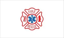 Fire Rescue Flag - 3x5' -Flags and Banners Store fire rescue flag 3x5