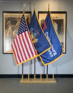 American Indoor Flag Set -Flags and Banners Store flags in gold flag stand indoor sets in office