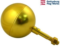 Aluminum Ball Ornament -Flags and Banners Store gold ball e330001 b