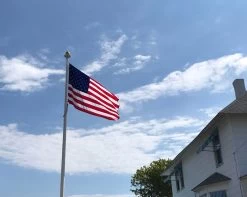 Aluminum Ball Ornament -Flags and Banners Store gold ball with solar light