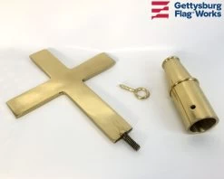 Plain Church Cross Gold Finial - Choose Options -Flags and Banners Store gold cross b
