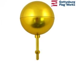 Easy Order Aluminum Flagpole-25', Internal Halyard -Flags and Banners Store gold ball for internal halyard flag pole