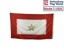 Service Star Flag (1 Gold Star) - 3x5' -Flags and Banners Store gold star back