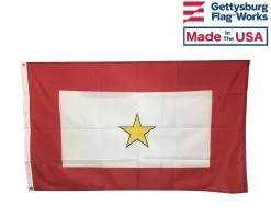 Service Star Flag (1 Gold Star) - 3x5' -Flags and Banners Store gold star flag 1 star front