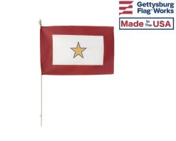 Gold Star Service Stick Flag - 12x18"