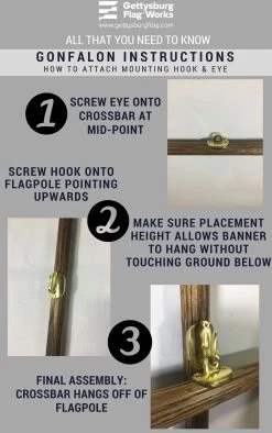 Brass Hook And Eye -Flags and Banners Store gonfalon how to