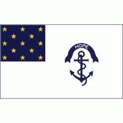 Rhode Island Regiment Flag -Flags and Banners Store hrir35n 00 white blue gold front rhode island regiment 3ft x 5ft nylon flag 1