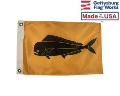 Dolphin Fish Boat Flag - Mahi-Mahi - 12x18" -Flags and Banners Store image 77