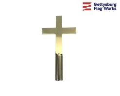 Plain Church Cross Gold Finial - Choose Options -Flags and Banners Store img 0636