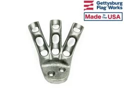 Cast Aluminum 3 Finger Stick Flag Bracket