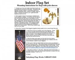 All Military Branches (5 Branches) Indoor Flag Sets -Flags and Banners Store indoorflagsetinstructions lg 6 5