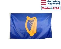 Ireland Historical Blue Harp Flag - Presidential Flag Of Ireland