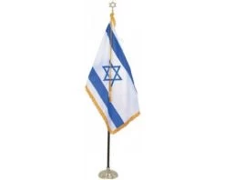 Israel Indoor Flag Set 8 Israel Indoor Flag Set -Flags and Banners Store israelpresentationsetsm 1