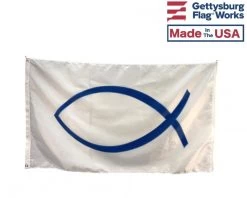 Christian Sign Of The Fish Flag