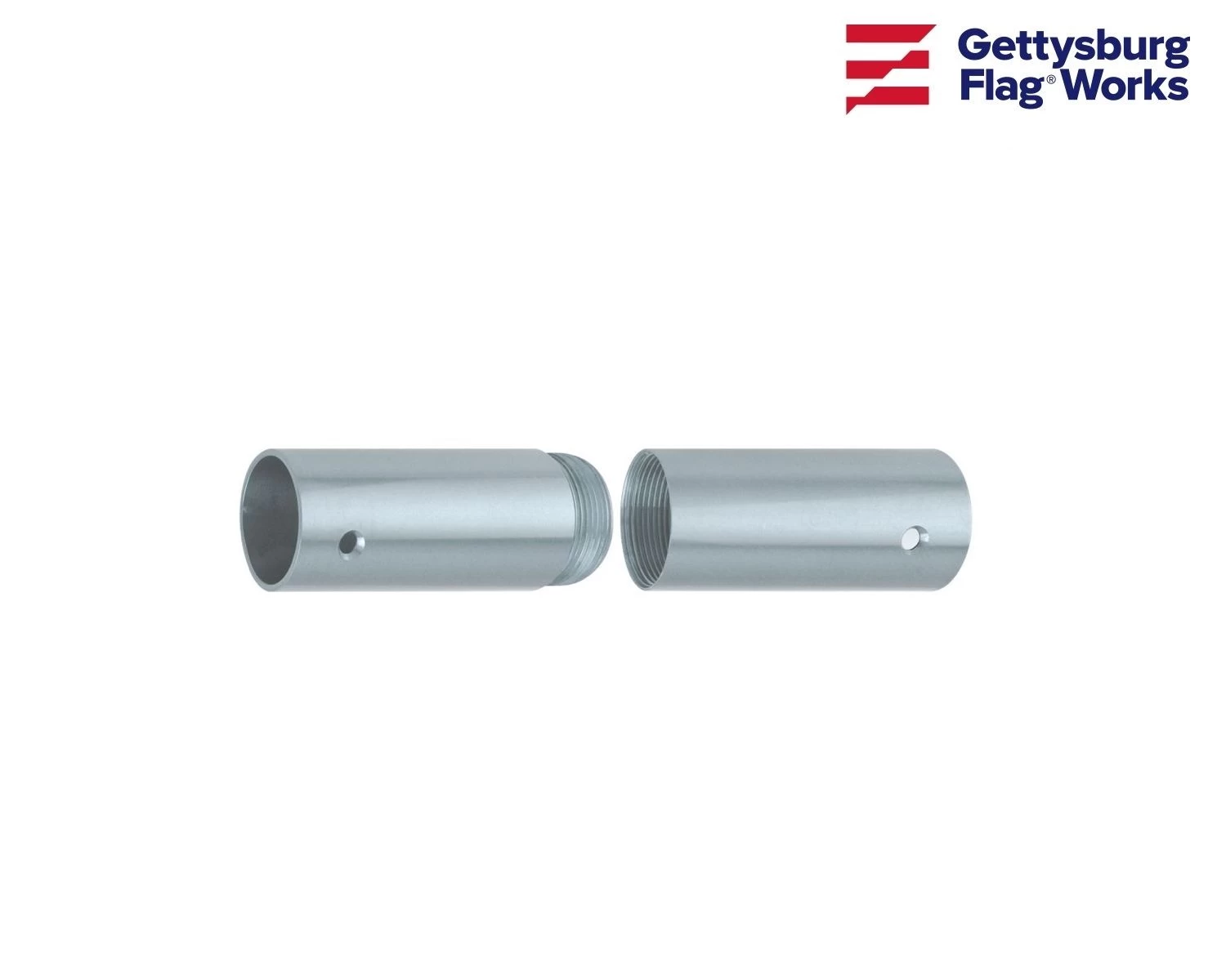 Flagpole Joint - Brass Or Chrome 2 Flagpole Joint - Brass Or Chrome - Image 2