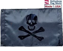 Flags and Banners Store 5 No Quarter Jolly Roger: Blackout Edition