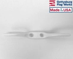 Light-Duty Cast Aluminum Cleat -Flags and Banners Store lightweight white cleat d