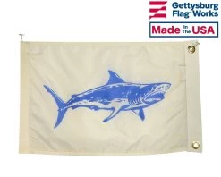 Mako Shark Flag - 12x18" -Flags and Banners Store mako bak