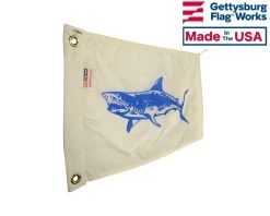 Mako Shark Flag - 12x18" -Flags and Banners Store mako side