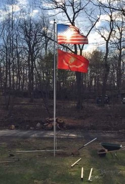 20' Economy Sectional Flagpole -Flags and Banners Store marine sectional pole customer 1