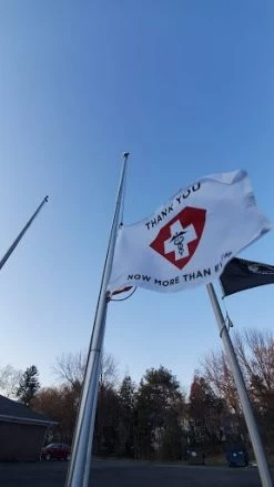 Health Care/Medical Thank You Flag 7 Health Care/Medical Thank You Flag -Flags and Banners Store medical flag flying at office