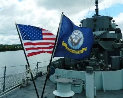 US Navy Flag - Official Seal 12 US Navy Flag - Official Seal -Flags and Banners Store navy flag uss slater 1