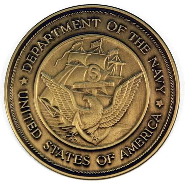 Navy Brass Medallion 2 Navy Brass Medallion - Image 2