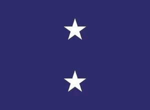 Navy Rear Admiral (2 Star) - Naval Officer Indoor Flag - Choose Options 1 Navy Rear Admiral (2 Star) - Naval Officer Indoor Flag - Choose Options