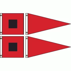 Storm Flag Warning Set 14 Storm Flag Warning Set -Flags and Banners Store nstrm2 36 00 red front nylon storm warning signal set 1