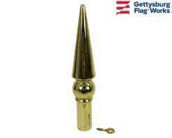 Round Spear Gold Plastic Finial