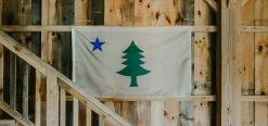 Original Maine Historic Flag -Flags and Banners Store original maine on barn wall