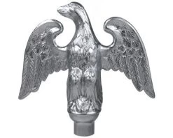 Classic Perched Eagle Finial - Choose Options 7 Classic Perched Eagle Finial - Choose Options -Flags and Banners Store ornament metal perched eagle e7 silver 4