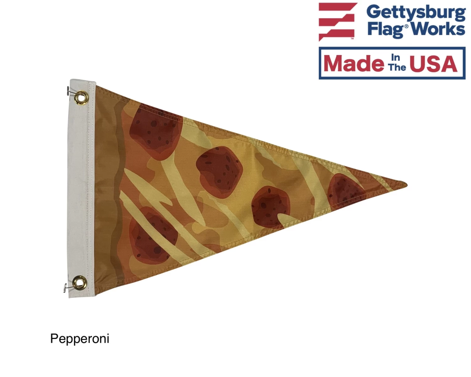 Pizza Pennant Boat Flag- Choose Toppings 2 Pizza Pennant Boat Flag- Choose Toppings - Image 2
