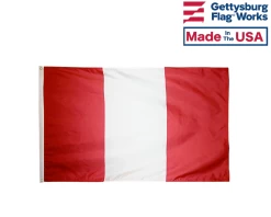 Peru National Civil Flag - No Seal